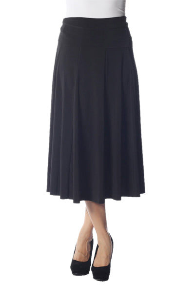 Deeyomi Women's White Skirt Knee Length Midi Skirt A Line Flared Fold Over  Skirts S at Amazon Women's Clothing store